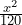 \frac{x^2}{120}